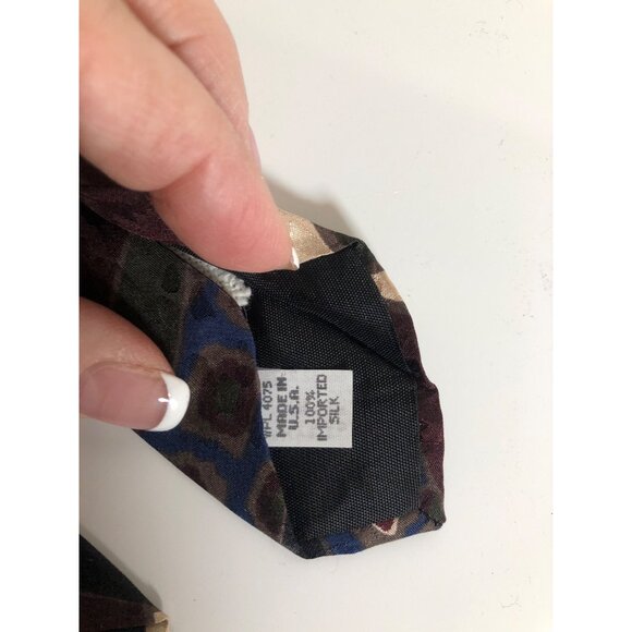 Oscar De La Renta Couture Collection Silk Tie Geometric Mens Necktie Office Gift - Picture 6 of 8